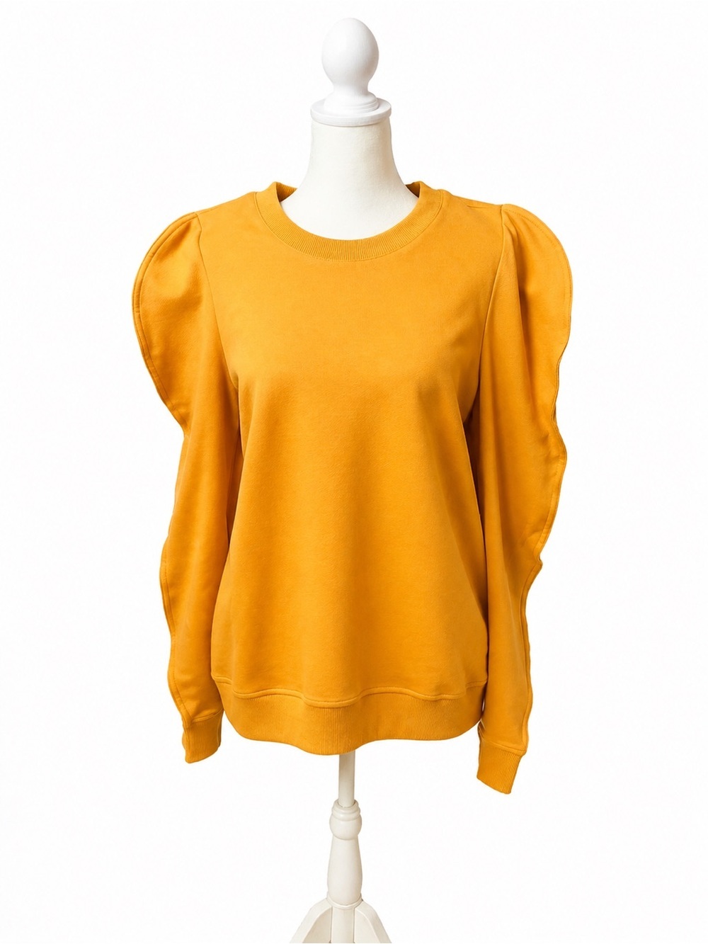 Doe & Rae Mustard Puff Sleeve Sweatshirt - Women